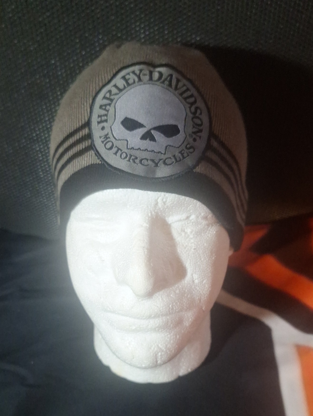 Harley-Davidson Gray and Black  Willy G Patch Beanie
